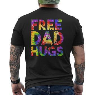 Mens Free Dad Hugs Pride Lgbtq Gay Rights Straight Support Mens Back Print T-shirt | Mazezy