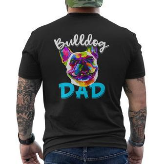 Mens French Bulldog Dad Bulldog Owner Father's Day Mens Back Print T-shirt | Mazezy AU