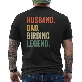 Mens Birder Husband Dad Birding Legend Vintage Mens Back Print T-shirt | Mazezy