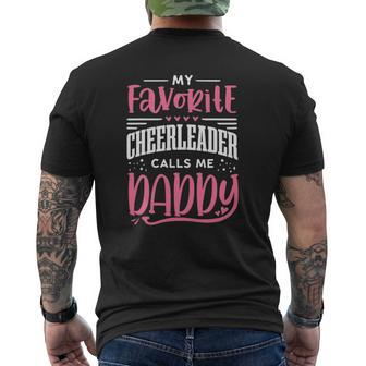 Mens Cheerleading Daughter Father Cheer Dad Mens Back Print T-shirt | Mazezy UK