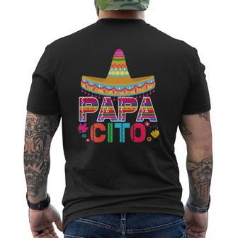 Mens Father's Day For Men Papacito Dad Mens Back Print T-shirt | Mazezy