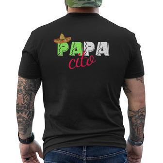 Mens Father's Day For Men Papacito Nickname For Dad Mens Back Print T-shirt | Mazezy