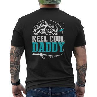 Mens Fishing Tee Vintage Reel Cool Daddy Mens Back Print T-shirt | Mazezy