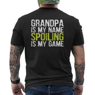 Mens Grandpa S For Men Grandpa Spoiling Game Mens Back Print T-shirt | Mazezy CA