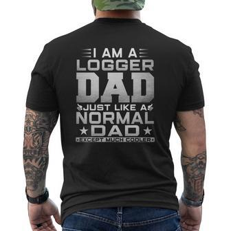 Mens Logger Dad Logger Father's Day Mens Back Print T-shirt | Mazezy