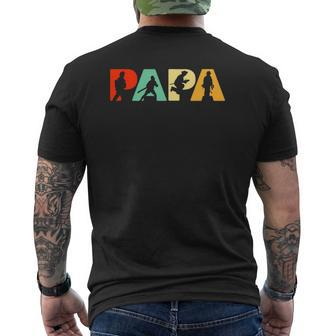 Mens Papa Firefighter Father's Day For Dad Mens Back Print T-shirt | Mazezy UK