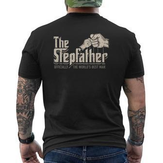 Mens Stepdad Stepfather Officially World's Best Man Mens Back Print T-shirt | Mazezy CA