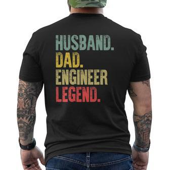 Mens Vintage Husband Dad Engineer Legend Retro Mens Back Print T-shirt | Mazezy DE