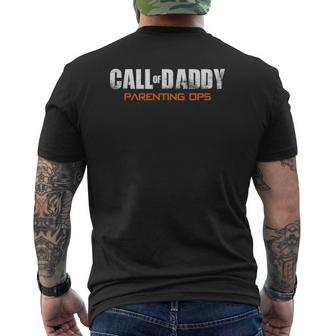 Mens Gamer Dad Call Of Daddy Parenting Ops Father's Day Mens Back Print T-shirt | Mazezy
