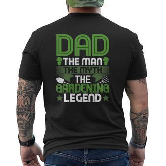 Mens Gardener Dad For Dad Gardening Father's Day Mens Back Print T-shirt | Mazezy AU