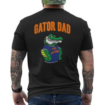 Mens Gator Dad Florida Mens Back Print T-shirt | Mazezy