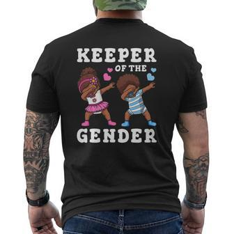 Mens Gender Reveal Party Keeper Of The Gender Mens Back Print T-shirt - Seseable