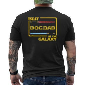 Mens Best Dog Dad In The Galaxy Dog Mens Back Print T-shirt | Mazezy AU