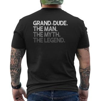 Mens Grand-Dude The Man The Myth The Legend Mens Back Print T-shirt | Mazezy