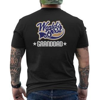 Mens Granddad Fathers Day Worlds Best Mens Back Print T-shirt | Mazezy