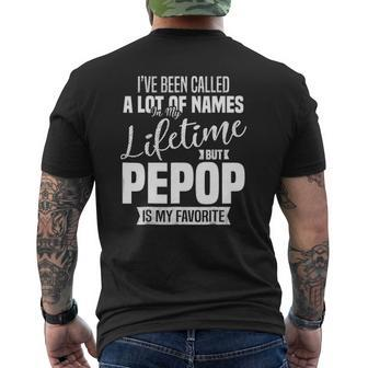 Mens Grandpa Pepop Quotes Pepop Father's Day Mens Back Print T-shirt | Mazezy