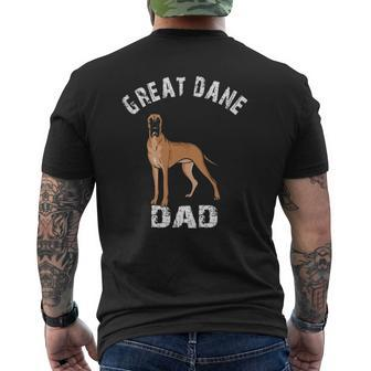 Mens Great Dane Dad Illustration For Men Great Dane Owners Mens Back Print T-shirt | Mazezy CA