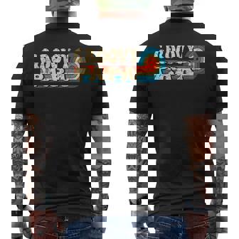 Mens Groovy Papa 70S Aesthetic Nostalgia 1970S Retro Groovy Dad Mens Back Print T-shirt - Thegiftio UK