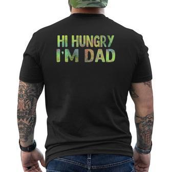 Mens Mens Hi Hungry I'm Dad Mens Back Print T-shirt | Mazezy