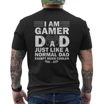 Mens I'm Gamer Dad Gaming Mens Back Print T-shirt | Mazezy
