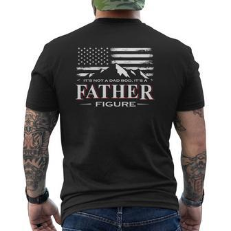 Mens It's Not A Dad Bod It's A Father-Figure American Flag Mens Back Print T-shirt | Mazezy AU