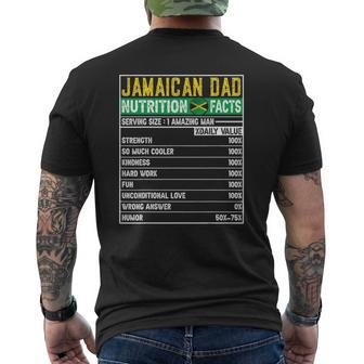 Mens Jamaican Dad Dad Hero Nutritional Father's Day Mens Back Print T-shirt | Mazezy
