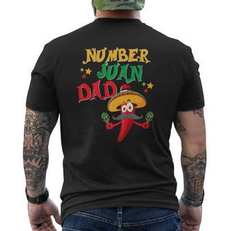 Mens Juan Dad Spanish Mexican Latino Cuban Fathers Day Mens Back Print T-shirt | Mazezy