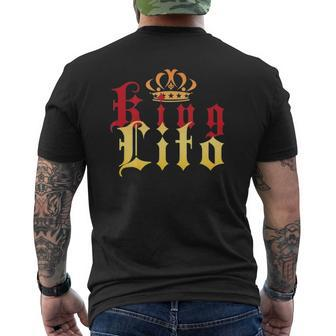 Mens King Lito Fathers Day Idea Mens Back Print T-shirt | Mazezy
