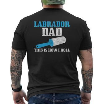 Mens Labrador Dad Lab Dog Black Lab Labrador Mens Back Print T-shirt | Mazezy