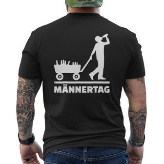 Mens Maennertag Vatertag Bollerwagen Mens Back Print T-shirt | Mazezy CA