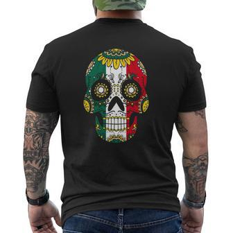 Mens Mexician Dia De Los Muertos Men Sugar Skull Day Of Dead Men Mens Back Print T-shirt | Mazezy