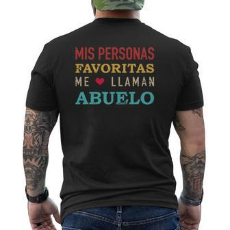 Mens Mis Personas Favoritas Me Llaman Abuelo Vintage Retro Mens Back Print T-shirt | Mazezy
