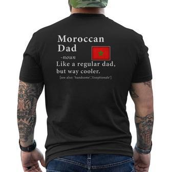 Mens Moroccan Dad Definitionfather's Day Mens Back Print T-shirt | Mazezy