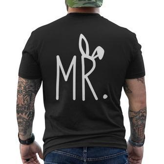 Mens Mr Easter Bunny For Husband Boyfriend Dad Groom Mens Back Print T-shirt | Mazezy