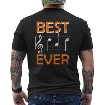 Mens Music Dad Musician Father Music Fan Daddy Mens Back Print T-shirt | Mazezy