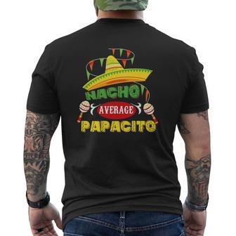 Mens Nacho Average Papacito Dad Father's Day Dad Humor Mens Back Print T-shirt | Mazezy UK