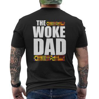 Mens Oheneba The Woke Dad Father's Day Black Pride Mens Back Print T-shirt | Mazezy