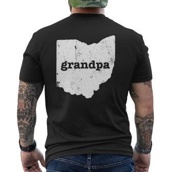 Mens Ohio Grandpa Grandfather State Grandpa Ohio Mens Back Print T-shirt | Mazezy