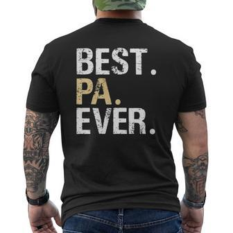 Mens Pa From Granddaughter Grandson Best Pa Mens Back Print T-shirt | Mazezy