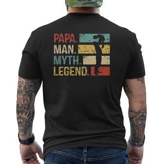 Mens Papa Man Myth Legend S Vintage Dad Mens Back Print T-shirt | Mazezy UK
