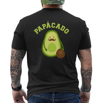Mens Papá Papácado Avocado Lovers Mens Back Print T-shirt | Mazezy