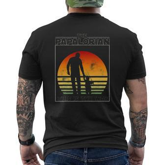 Mens The Papalorian Fathers Day Dad And Son Fishing Mens Back Print T-shirt | Mazezy