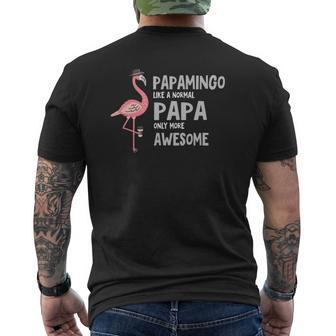 Mens Papamingo Like A Normal Papa Only More Awesome Mens Back Print T-shirt | Mazezy