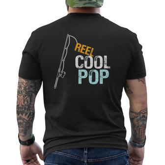 Mens Pop From Granddaughter Grandson Reel Cool Pop Mens Back Print T-shirt | Mazezy
