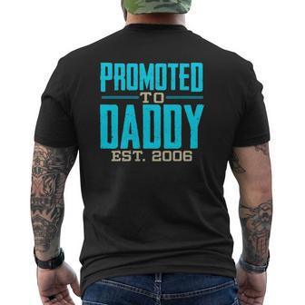 Mens Promoted To Daddy Est 2006 For Dad Mens Back Print T-shirt | Mazezy DE