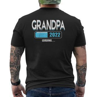 Mens Promoted To Grandfather Est 2022 Loading Future Grandpa Mens Back Print T-shirt | Mazezy