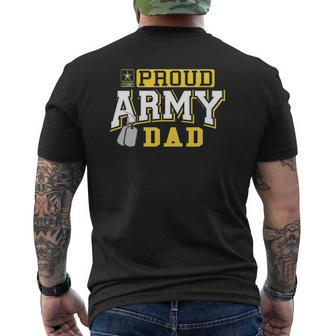 Mens Mens Proud Army Dad Military Pride Mens Back Print T-shirt | Mazezy