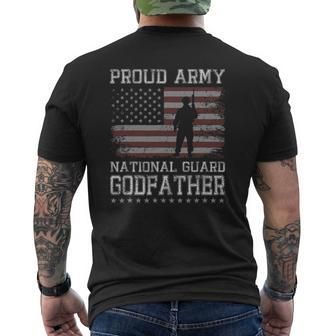 Mens Proud Army National Guard Godfather Us Military Mens Back Print T-shirt - Thegiftio