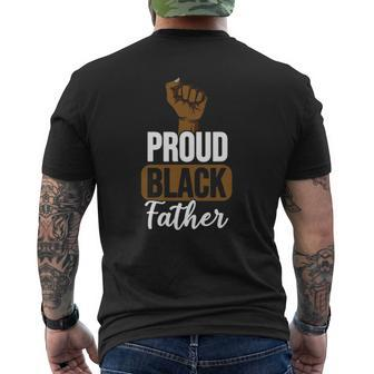 Mens Proud Black Father For Black Dad Black Lives Matter Mens Back Print T-shirt | Mazezy