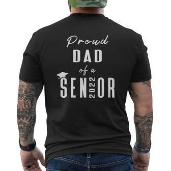 Mens Proud Dad Of A Senior 2022 Graduation Cap Mens Back Print T-shirt | Mazezy